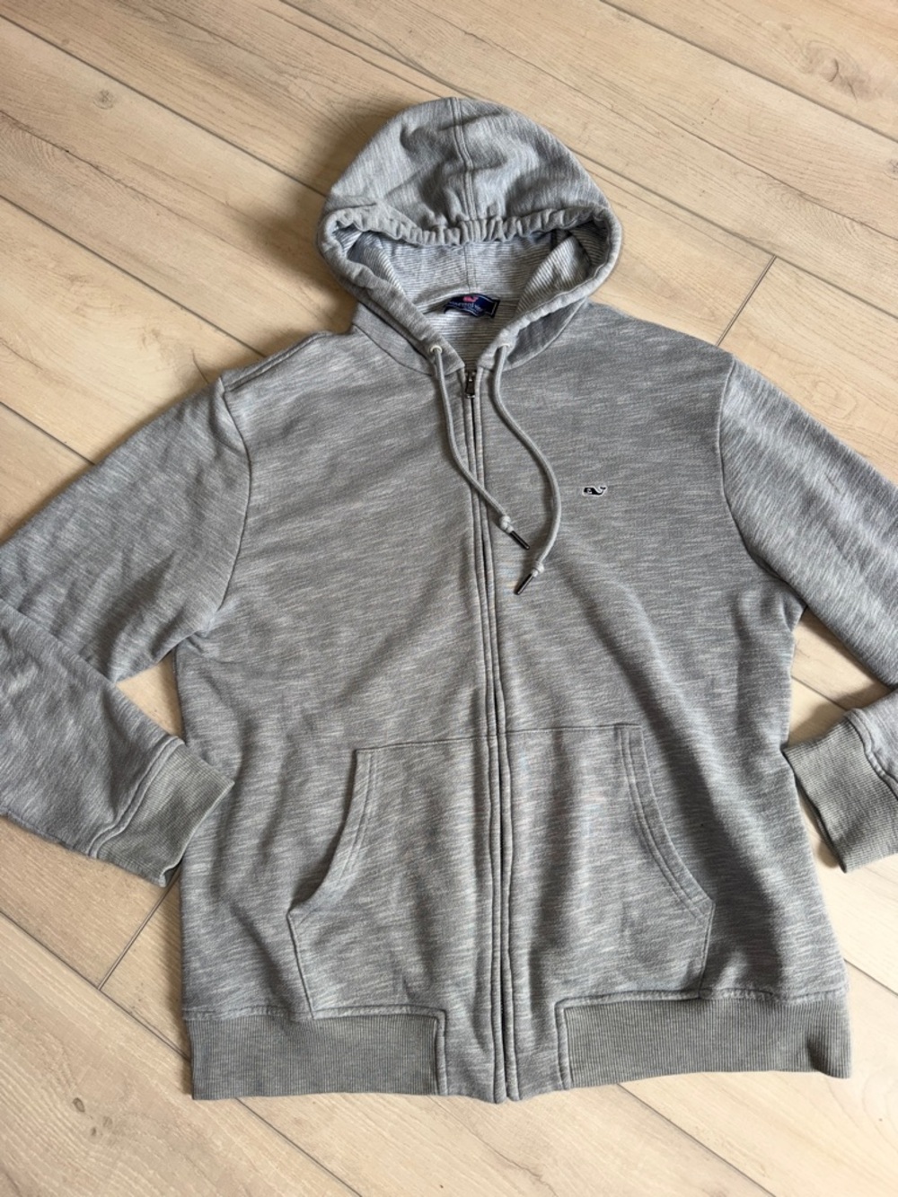 Vineyard Vines Light Heather Gray Zip-Up Hoodie